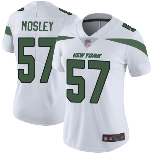 New York Jets Limited White Women C.J. Mosley Road Jersey NFL Football #57 Vapor Untouchable->women nfl jersey->Women Jersey